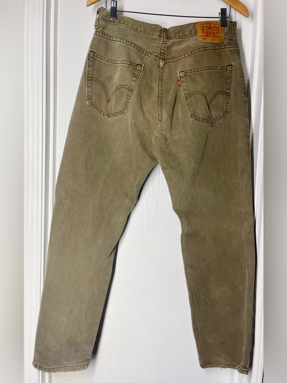 VTG Levi's 550 Tan Relaxed Fit Jeans Men's 32x30 High Rise Khaki Brown